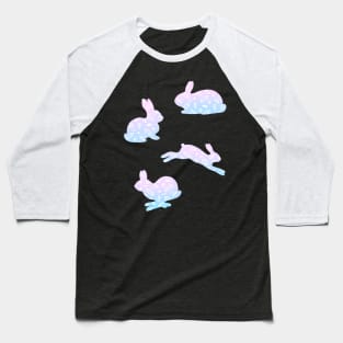 Pastel Easter Bunny Rabbit Crystal Pattern Baseball T-Shirt